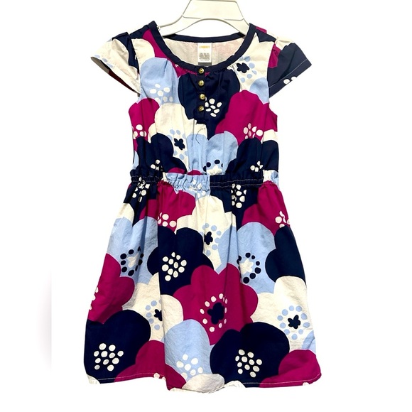 Gymboree Girls Dress, bold vintage floral print, Size 7,  Cotton, Good cond - Picture 2 of 6